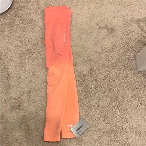 Gymshark Ombre Seamless Leggings XS Peach Coral